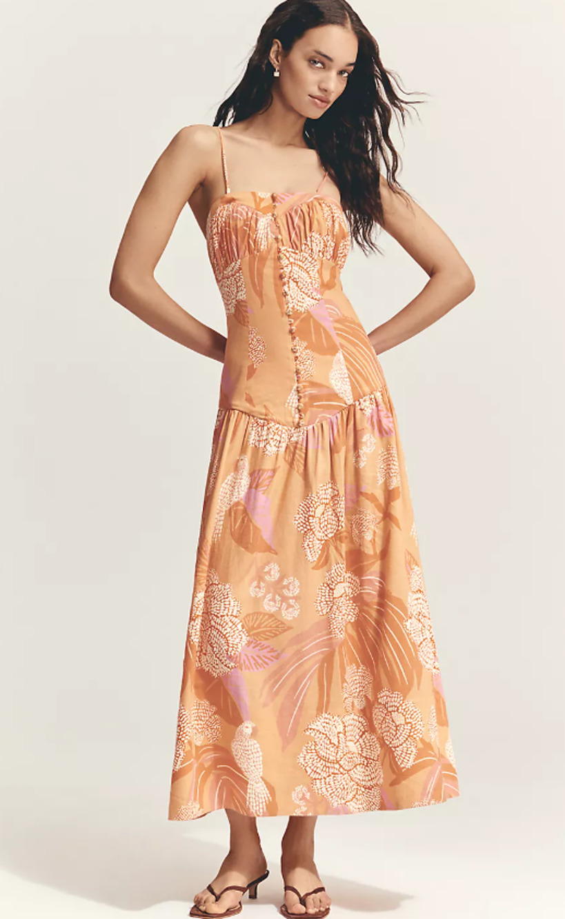 New Farm Rio Strapless Drop-Waist Maxi Dress - Small